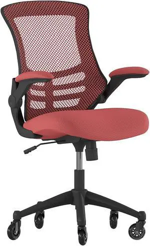 Flash Furniture Kelista Ergonomic Mesh Swivel Mid-Back Task Office Chair Red (BLX5MREDRLB)