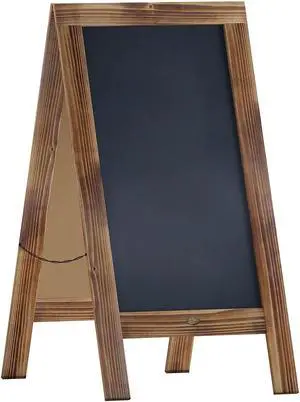 Flash Furniture Canterbury Vintage Wooden A-Frame Magnetic Indoor/Outdoor Chalkboard Sign Brown 40"x20" (HGWAGDIS442315)