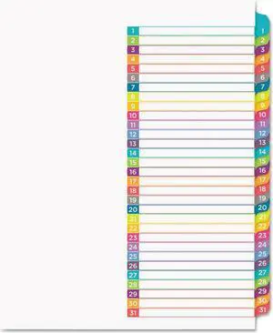 Avery Customizable Toc Ready Index Multicolor Dividers, 1-31, Letter 11846