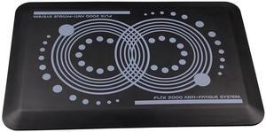 Floortex AFS-TEX 2000 Anti-Fatigue Mat Rectangle 16"x24", Midnight Black