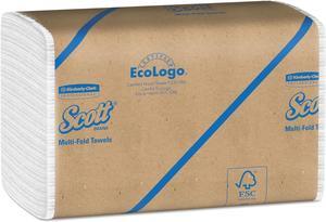 Scott Multi-Fold Paper Towels 9 1/5 x 9 2/5 White 250/Pack 16 Packs/Carton 01840