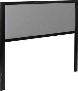 Flash Furniture Melbourne Full Polyester Upholstered Headboard 54.5"W x 2"D x 47"H Light Gray (HGHB1717FLG)