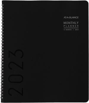 2023 AT-A-GLANCE Contemporary 9"" x 11"" Monthly Planner Black (70-260X-05-23)