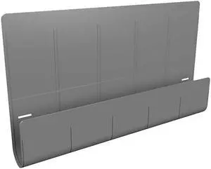 Deflect-O Oasis 16.35"" x 24"" Standing Desk Privacy Panel Organizer Gray 4/Pack