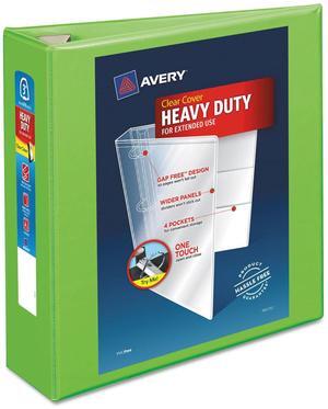 Avery Heavy-Duty View Binder w/Locking EZD Rings 3" Cap Chartreuse 79779