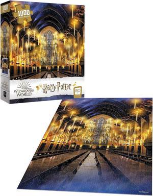 harry potter great hall 1000 piece jigsaw puzzle | artwork from harry potter films featuring hogwarts great hall | official collectible harry potter merchandise
