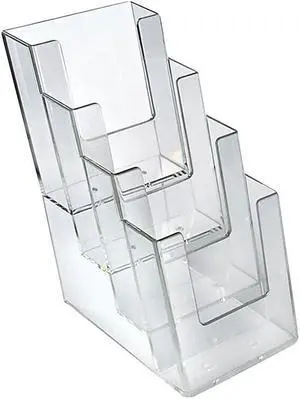 Azar Four-Tier Four-Pocket Trifold Brochure Holder 252388