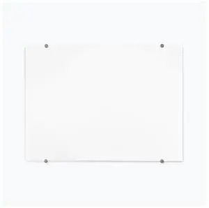 Luxor Magnetic Wall-Mounted Glass Board - 48" x 36" - White Surface - Silver Aluminum Frame WGB4836M