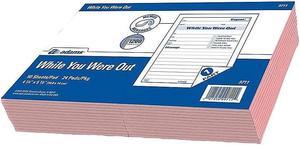 Adams While You Were Out Message Pads 4.25" x 5.5" Pink 50 Sheets/Pad 248963
