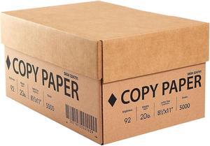 Staples 8.5" x 11" Copy Paper 20 lbs 92 Brightness 5000/Carton (324791) Staples 8.5" x 11" Copy Paper 20 lbs 92 Brightness 5000/Carton (324791)