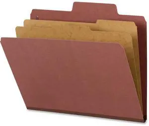 Smead SuperTab Classif. Folder w/ Div Ltr 10/BX 2" Exp RD 14070