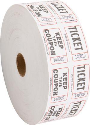 Sparco Ticket Roll Double w/Coupon 2000/RL White 99210