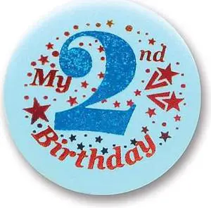 My 2nd Birthday Satin Button