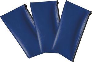 Multipurpose Zipper Deposit Bags Polyester 11.3 x 6.3 Blue 3/Pack 6503