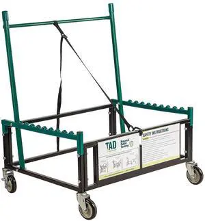 NPS Table Assist Dolly - 1,000 lb Capacity - 38 x 30 x 44.5  Black/Green  TAD