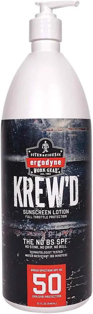 Ergodyne KREW'D Sunscreen Lotion SPF 50 32 Oz. (16635)