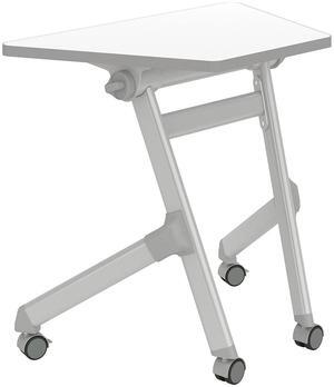 Safco 1226DE Learn Nesting Trapezoid Desk - 32.83" x 22.25" to 29.5" - White/Silver