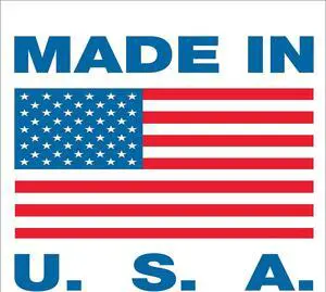 Tape Logic Labels "Made in U.S.A." 1" x 1" Red/White/Blue 500 PER ROLL USA302
