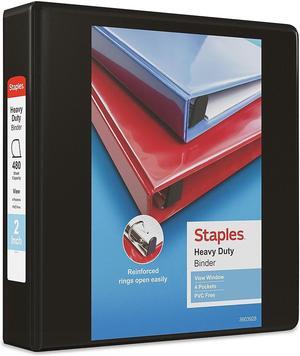 Staples Heavy Duty 2" 3-Ring View Binder Black (24684) 82679 Staples Heavy Duty 2" 3-Ring View Binder Black (24684) 82679
