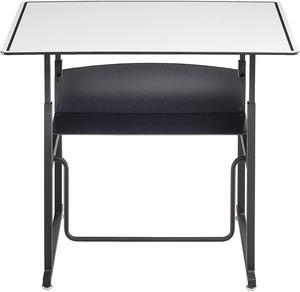 Safco AlphaBetter 26" - 42" Plastic/Steel Adjustable Desk White/Black (1208DE)