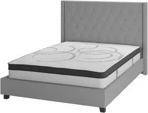 Flash Furniture Dream 12 Inch High Density Foam and Pocket Spring Mattress Queen (DRE230PRQ12GY)