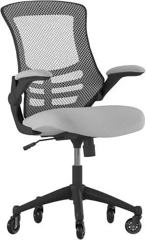 Flash Furniture Kelista Ergonomic Mesh Swivel Mid-Back Task Office Chair Dark Gray (BLX5MDKGYRLB)