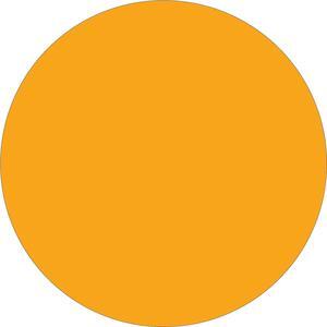 Tape Logic Removable Labels 1" Circle Fluorescent Orange 500 /Roll DL1389FO