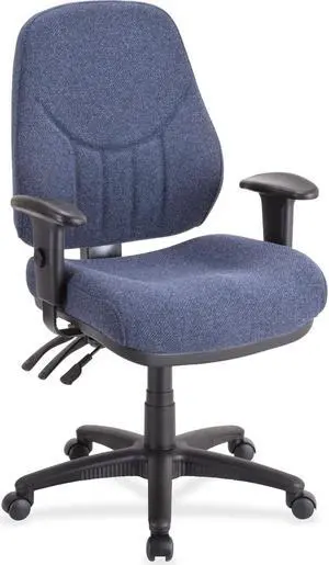 Lorell Multi-Task Chair High-Back 26-7/8"x26"x39"to42-1/2" Blue 81101