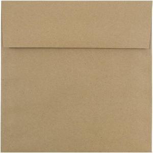 JAM Paper 8.5 x 8.5 Square Invitation Envelopes Brown Kraft Paper Bag LEKR505I