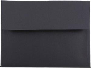 JAM Paper A6 Invitation Envelopes 4.75 x 6.5 Black 50/Pack (22115363I)