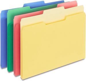 MyOfficeInnovations Colored TopTab File Folders 3 Tab Assorted Colors Letter Size 24PK 285130