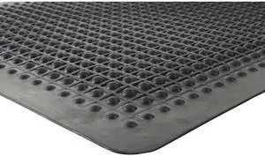Genuine Joe Anti Fatigue Mat Rubber Beveled Edge 2'x3' Black 02146