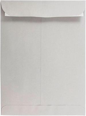 JAM Paper 9 x 12 Open End Catalog Envelopes w/Peel and Seal Closure Light Grey