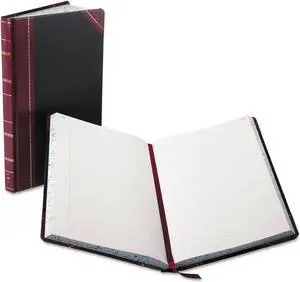 Boorum & Pease Record/Account Book Black/Red Cover 300 Pages 14 1/8 x 8 5/8 9300R