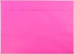 JAM Paper 9 x 12 Booklet Catalog Colored Envelopes Ultra Fuchsia Pink 5156770I