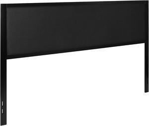 Flash Furniture Melbourne King Polyester Upholstered Headboard 77"W x 2"D x 47"H Black (HGHB1717KBK)