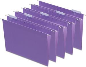 Staples Hanging File Folders 5 Tab Letter Size Purple 25/Box (419200)