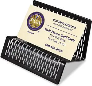 Artistic Urban Collection Punched Metal Business Card Holder Holds 50 2 x 3 1/2