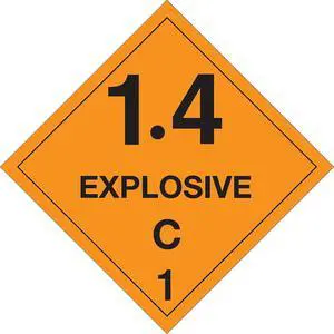 Tape Logic Labels "Explosive - 1.4C - 1 4" x 4" Orange/Black 500/Roll DL5031