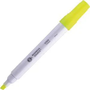Business Source Highlighter Chisel Tip Florescent Yellow 37533