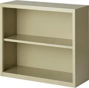 Lorell Steel Bookcase 2-Shlef 34-1/2"x13"x30" Putty 41281