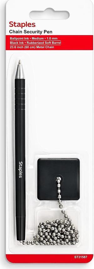 Staples Anchor Ballpoint Pen Refill Medium Tip Black Ink Each (31642-CC) 