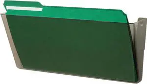 Deflect-o 74302 Stackable Legal Wall Pocket 7" Height x 16.3" Width x 4" Depth - 1 Compartment(s) - Smoke, 1 Each