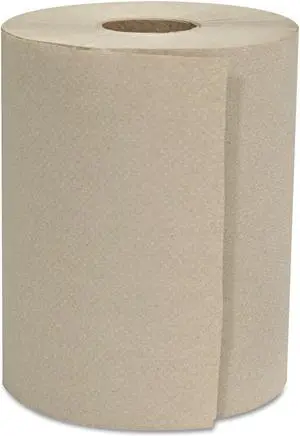 GEN Hardwound Roll Towels 1-Ply Natural 8" x 600 ft 12 Rolls/Carton HWTKRFT