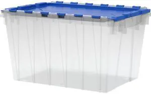 Akro-Mils Storage Box 12-Gallon 15"x21-1/2"x12-1/2" Clear/Blue 66486CLDBL
