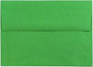 JAM Paper A6 Colored Invitation Envelopes 4.75 x 6.5 Green Recycled 67195I