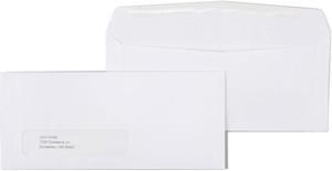 Staples Gummed Business Envelope 4 1/8" x 9 1/2" White Wove 500/BX(SPL381937)