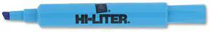 Avery HI-LITER Desk-Style Highlighter Chisel Tip Fluorescent Blue Ink Dozen 24016