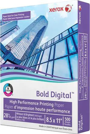 Xerox Bold Digital Printing Paper 8 1/2 x 11 White 500 Sheets/RM 3R11760