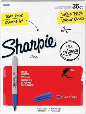 Sharpie Fine Point Permanent Marker Blue 36/Pack 1920932